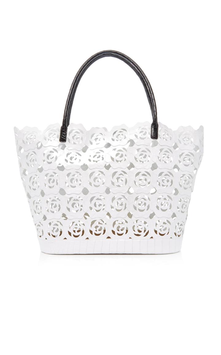 Nancy Gonzalez Floral Cutwork Tote