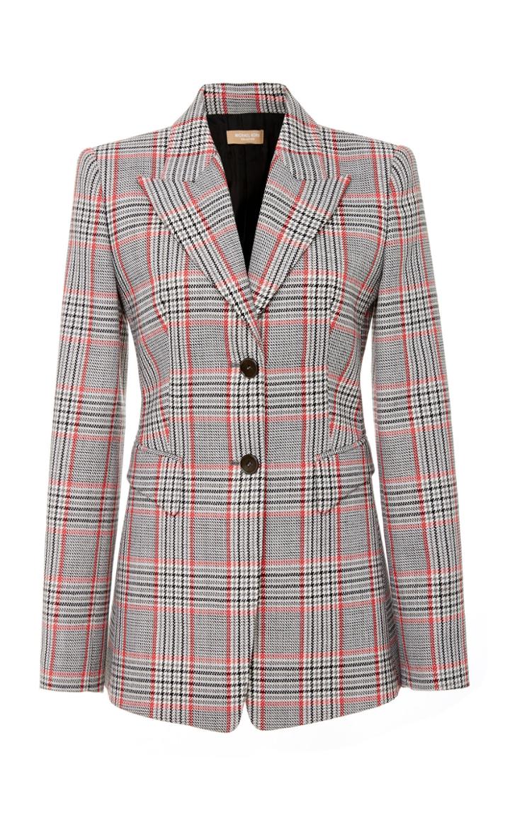 Michael Kors Collection Plaid Wool Blazer