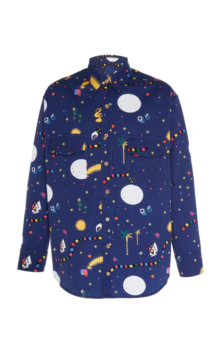 The Elder Statesman Clover Button-up Shirt