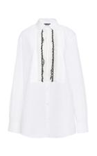 Moda Operandi Dolce & Gabbana Ruffled Bib Poplin Shirt Size: 36