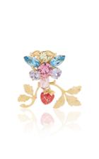 Rodarte Gold Strawberry And Swarovski Crystal Cluster Ring