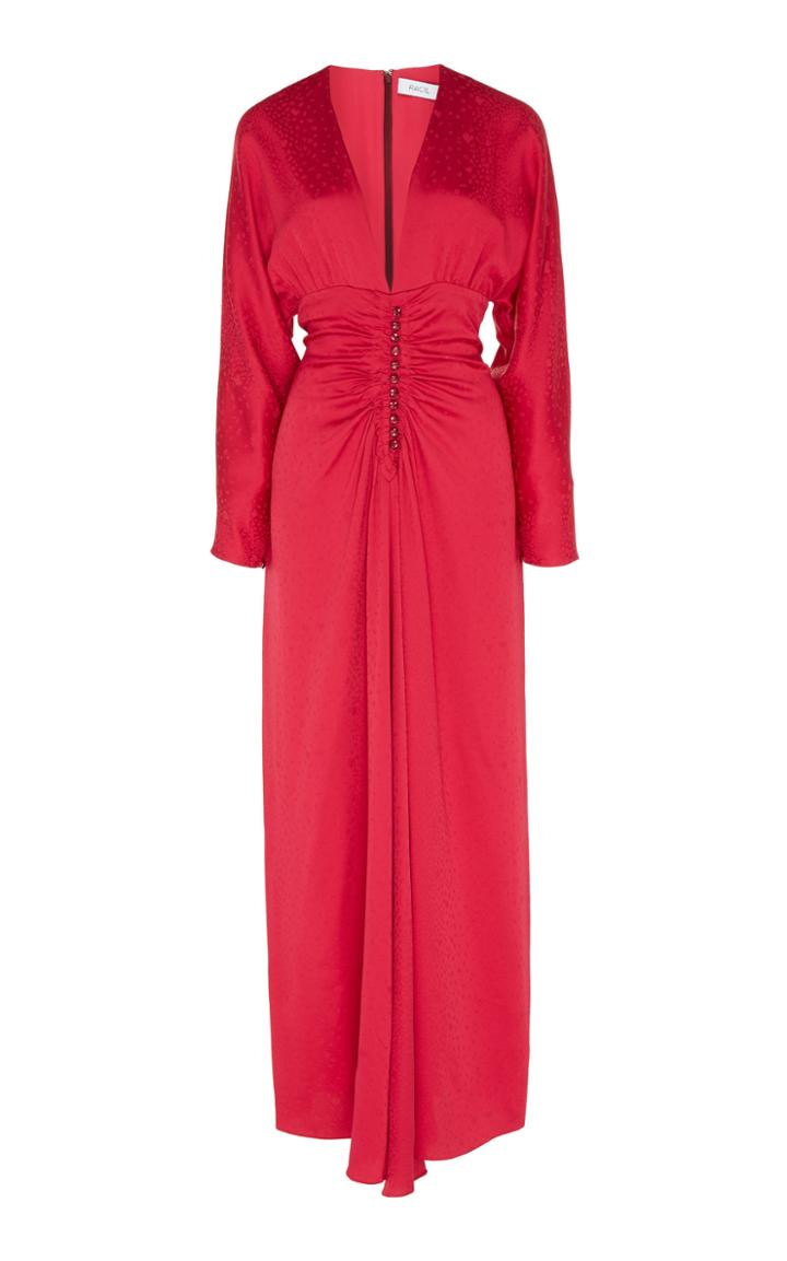 Racil Rita Satin V-neck Midi Dress
