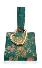 Edie Parker Heart Wristlet In Brocade