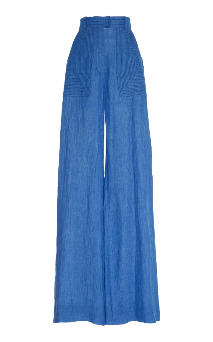 Martin Grant Wide Leg Linen Trousers