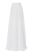 Moda Operandi White Story Anthea Linen Frill Skirt Size: 6