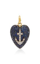 Sylva & Cie 18k Gold Sapphire And Diamond Pendant