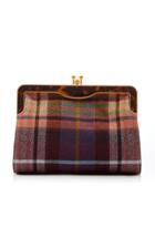 Edie Parker Slim Aliza Plaid Tweed Clutch