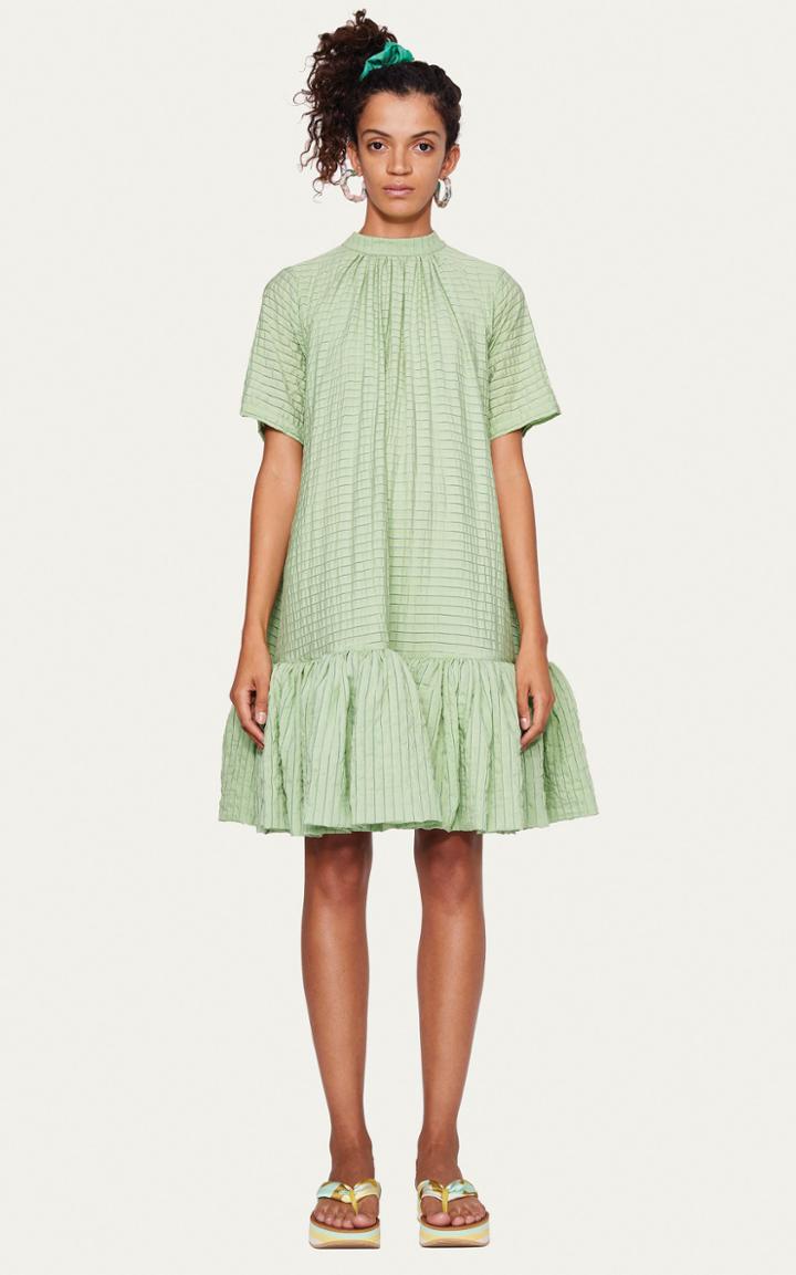 Moda Operandi Stine Goya Wendy Puff Hem Sage Dress Size: Xl