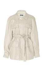 Moda Operandi Apparis Vegan Leather Relaxed Utility Tina Jacket Size: Xs