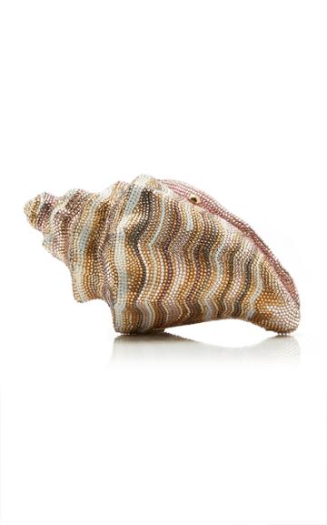 Judith Leiber Couture Breakers Conch Shell Crystal Clutch
