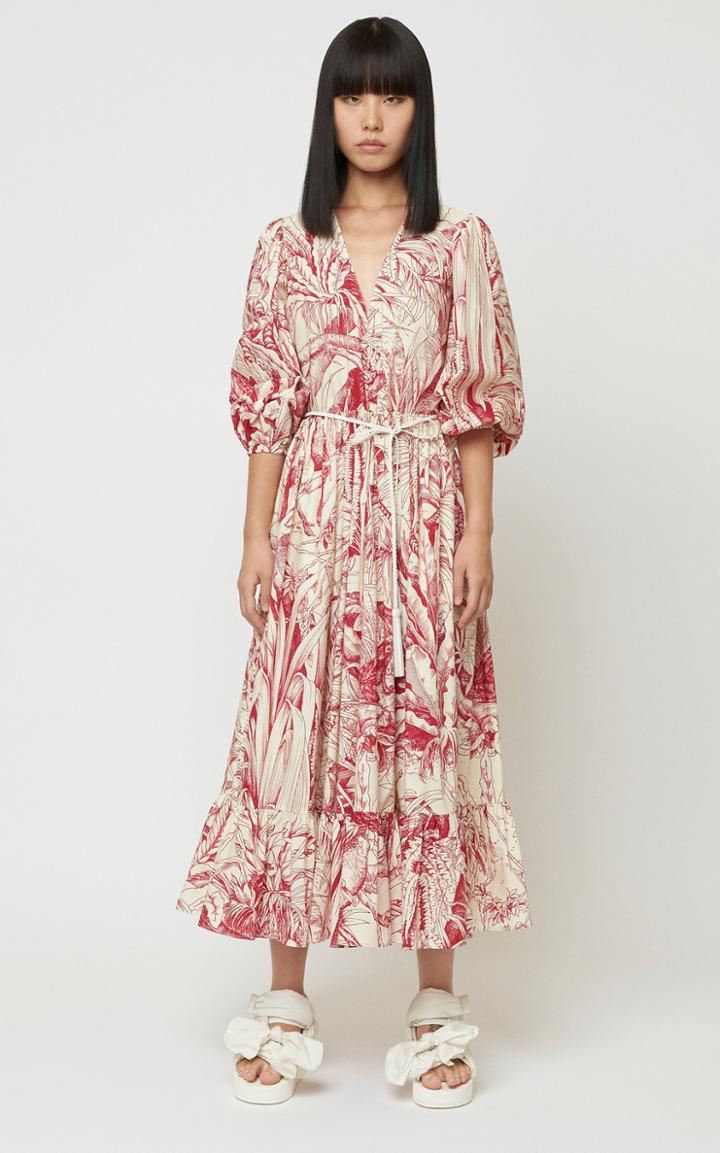 Moda Operandi Red Valentino Belted Printed Cotton Dress