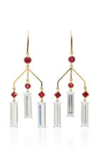 Yi Collection 18k Gold Ruby And Topaz Earrings