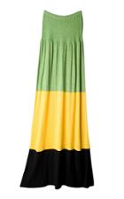 Tuinch Combi Color Block Jersey Strapless Dress