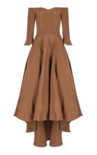 Bazza Alzouman Beatrice Silk Off Shoulder Gown