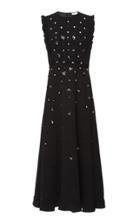 Red Valentino Sequins Flower Embroidery Dress