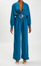 Moda Operandi Sergio Hudson Shawl-lapel Crepe Jumpsuit