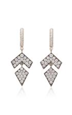 Busatti Arrow 18k White Gold And Diamond Earrings