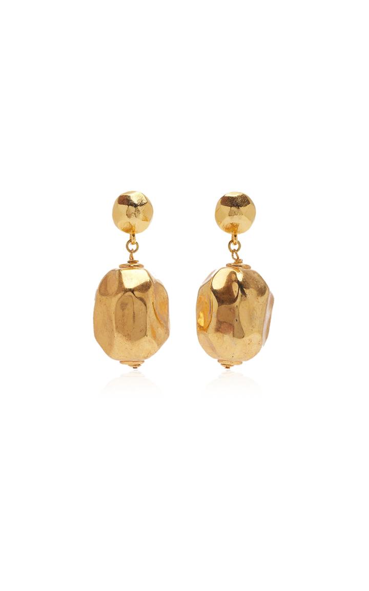 Moda Operandi Oscar De La Renta Oval Hammered Ball Earring