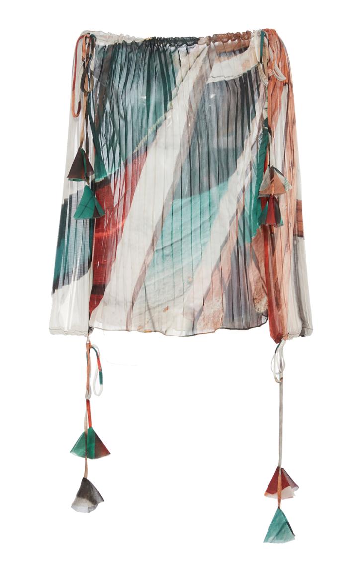Agua De Coco Pleated Off The Shoulder Blouse