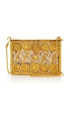 Magnetic Midnight M'o Exclusive Caracoles Clutch With Gold Threading