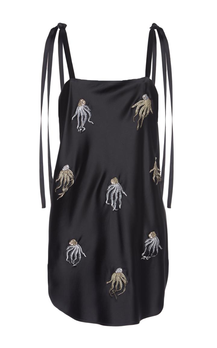 Attico Lucy Svarowski Embroidered Dress