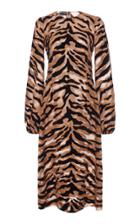 Moda Operandi Dolce & Gabbana Puff Sleeve Leopard Midi Dress Size: 38