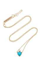 Zo Chicco Trillion Turquoise And Diamond Prong Necklace