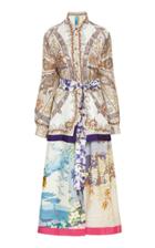 Rianna + Nina M'o Exclusive Printed Silk-satin Shirt Dress
