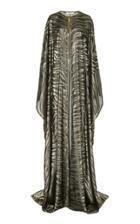 Naeem Khan Metallic Tiger Stripe Lame Cape