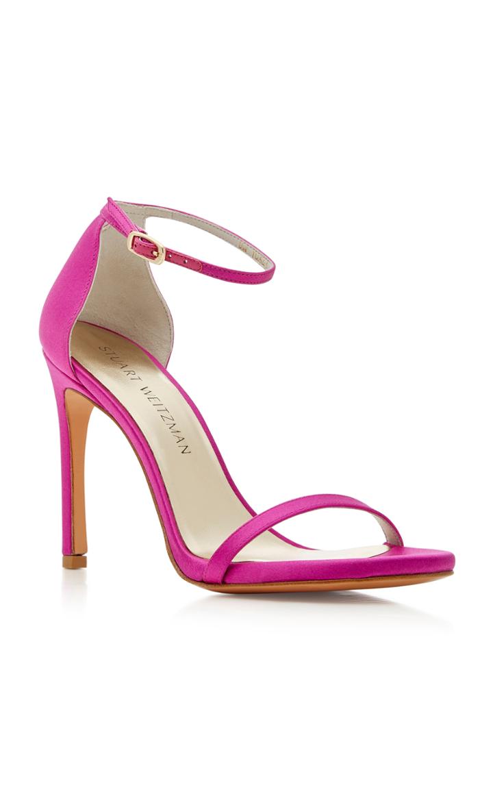 Stuart Weitzman M'o Exclusive: Nudistsong Satin Sandals
