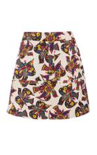 Moda Operandi La Doublej Printed Wool-blend Mini Skirt