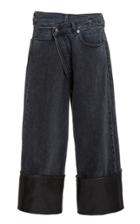 Moda Operandi R13 Crossover Leather-cuff Wide-leg Jeans