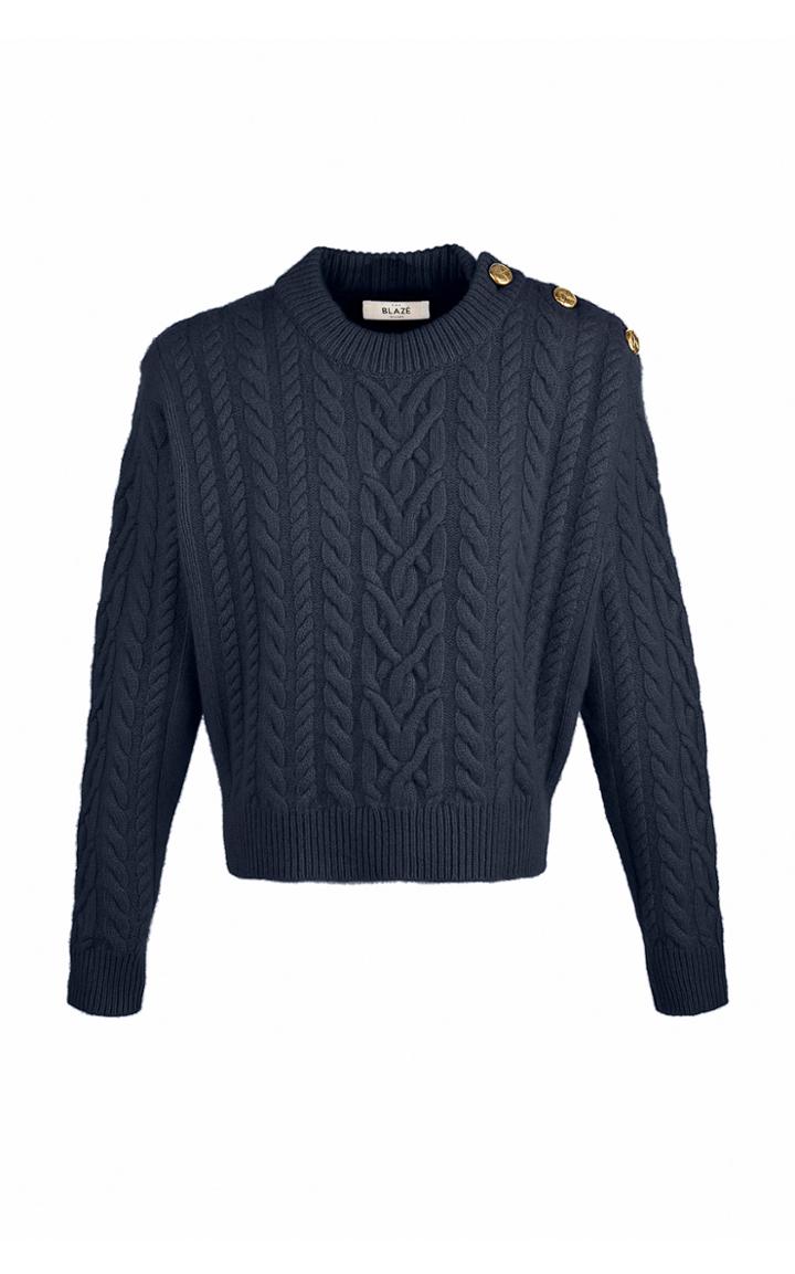 Moda Operandi Blaz Milano Cable-knit Cotton Sweater