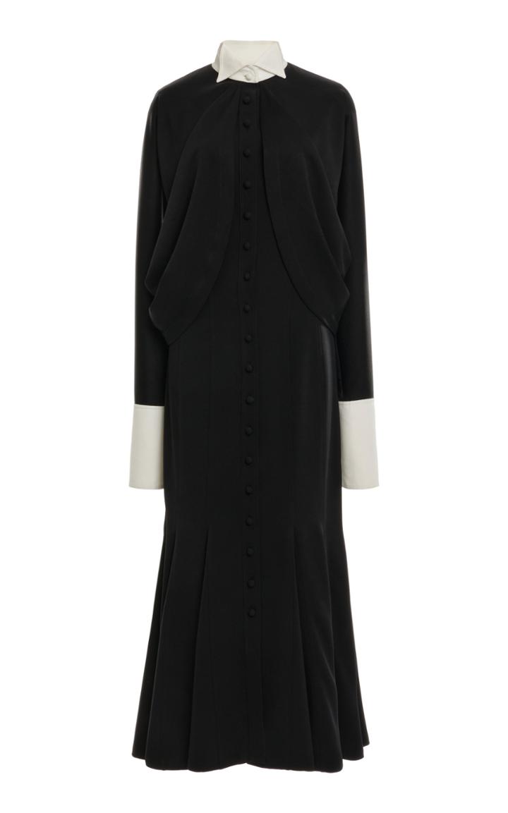 Moda Operandi Loewe Draped Crepe Shirt Dress