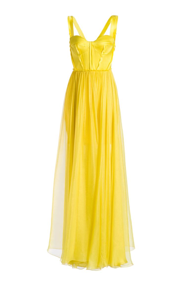 Maria Lucia Hohan Munira Strappy Silk Organza Maxi Dress