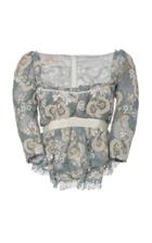 Brock Collection Occupy Embroidered Cotton-blend Top