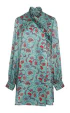 Seren London Minnie Printed Silk A-line Mini Dress