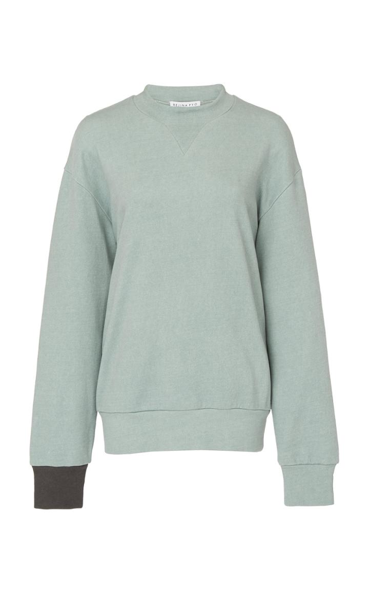 Moda Operandi Rejina Pyo Color-blocked Cotton Sweatshirt Size: S