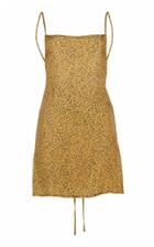 Anemone Back-tied Leopard Cupro Mini Dress