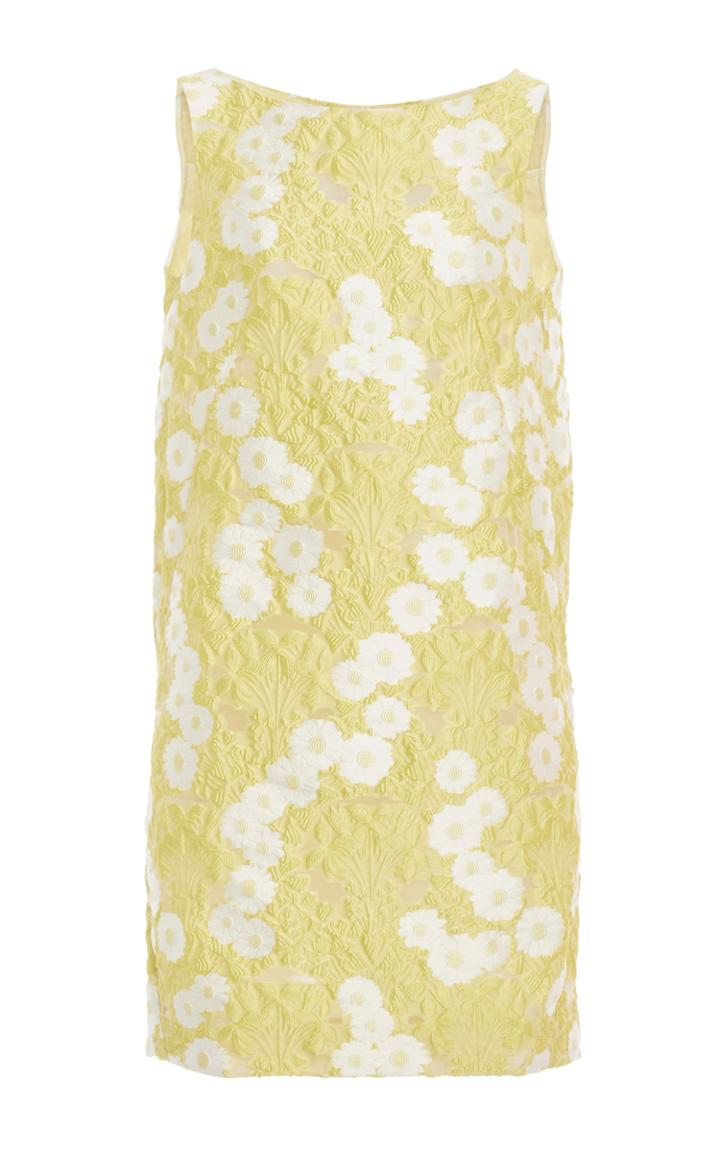 Zac Posen Sleeveless Lemon Daisy Sheath Dress