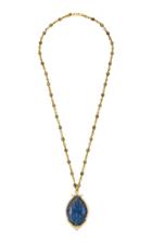 Sara Weinstock One Of A Kind Carved Labradorite Buddha Necklace