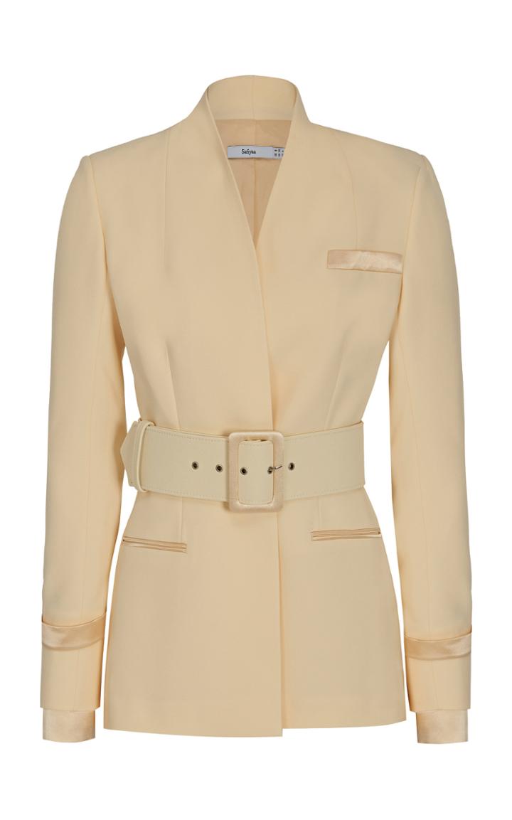 Moda Operandi Safiyaa Heather Heavy Crepe And Satin Chiffon Jackets
