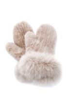 Pologeorgis The Mink Mitten With Fox Trim