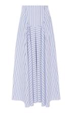 Rosetta Getty Pleated Cotton Tuxedo Skirt