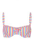 Onia Marilyn Striped Ribbed Bikini Top