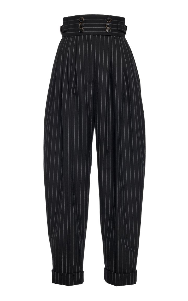 Moda Operandi Dolce & Gabbana Pinstriped Tapered Cady Pants