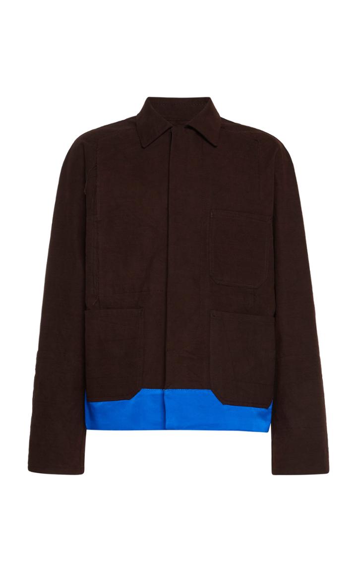 Haider Ackermann Workwear Two-tone Cotton Top