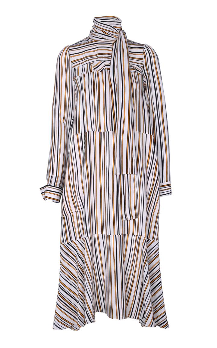 Dorothee Schumacher Offbeat Lines Scarf Collar Dress