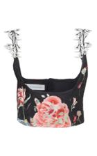 Sandra Mansour Cheval De Mer Printed Embroidered Brocade Top