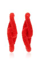 Oscar De La Renta Gold-tone And Beaded Earrings